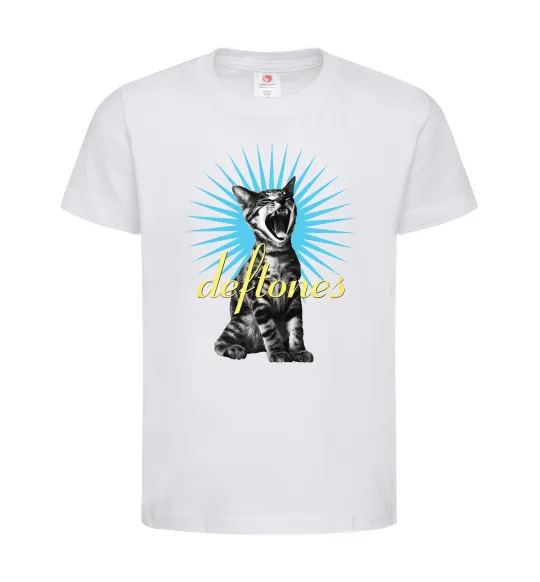 Дитяча футболка Deftones Cat Білий фото