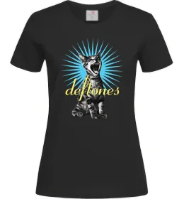 Женская футболка Deftones Cat Черный фото