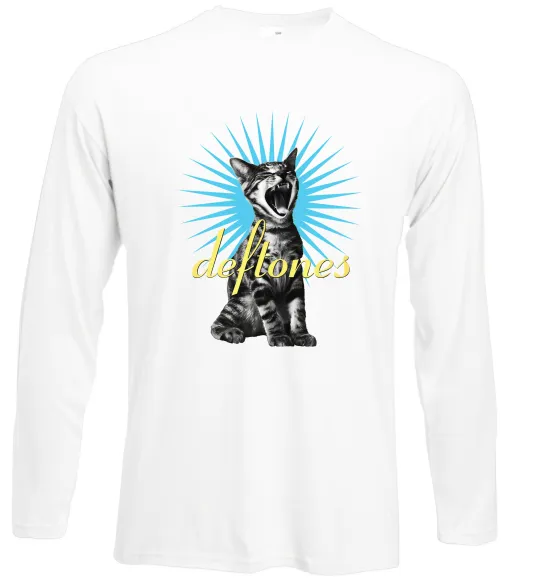 Лонгслів Deftones Cat Білий фото