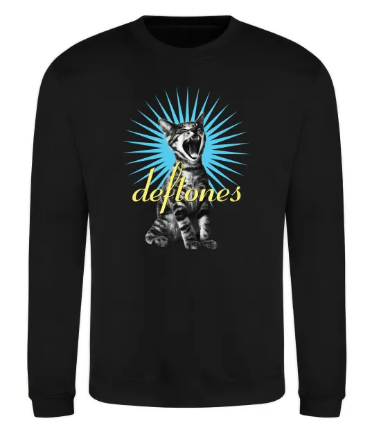 Світшот Deftones Cat Чорний фото