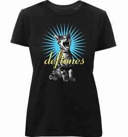 Женская премиум футболка Deftones Cat