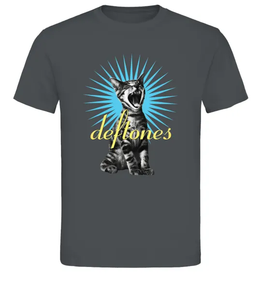 Мужская футболка Deftones Cat Графит фото