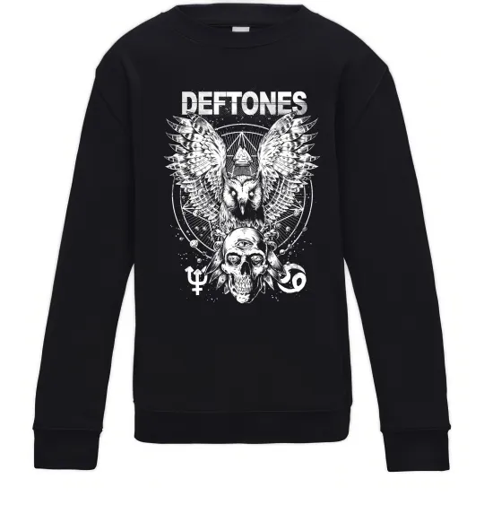 Детский Свитшот Deftones owl Черный фото