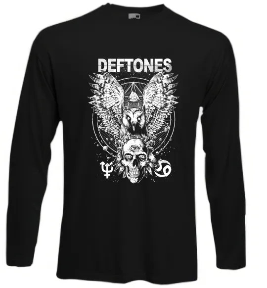 Лонгслив Deftones owl Черный фото