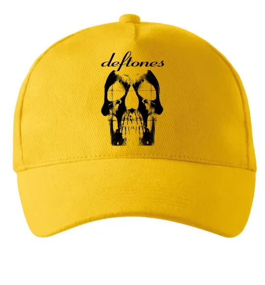 Кепка Deftones skull Солнечно желтый фото