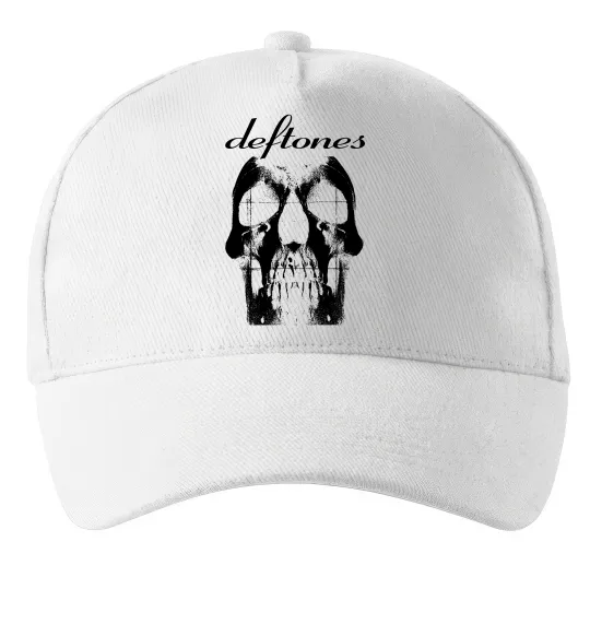 Кепка Deftones skull Белый фото