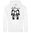 Мужская толстовка (худи) Deftones skull Белый фото