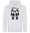 Мужская толстовка (худи) Deftones skull Серый меланж фото