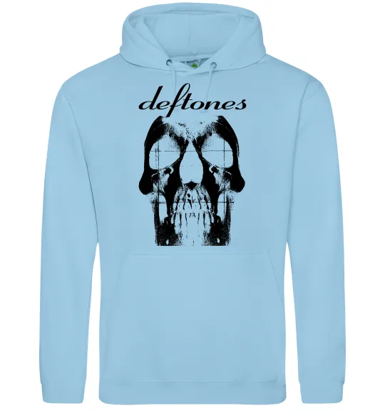 Чоловіча толстовка (худі) Deftones skull Блакитний фото