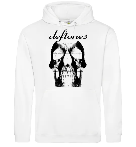 Жіноча толстовка (худі) Deftones skull Білий фото