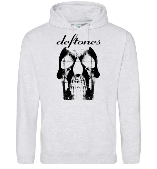Жіноча толстовка (худі) Deftones skull Сірий меланж фото