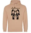 Жіноча толстовка (худі) Deftones skull Пісочний фото