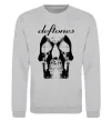 Свитшот Deftones skull Серый меланж фото
