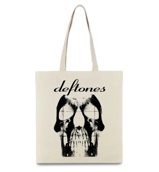 Еко-сумка Deftones skull Бежевий фото