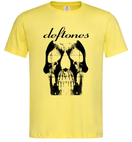 Мужская футболка Deftones skull Лимонный фото