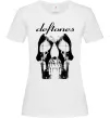 Женская футболка Deftones skull Белый фото