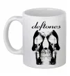Чашка керамічна Deftones skull Білий фото