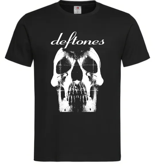 Мужская футболка Deftones skull Черный фото