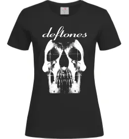Женская футболка Deftones skull Черный фото