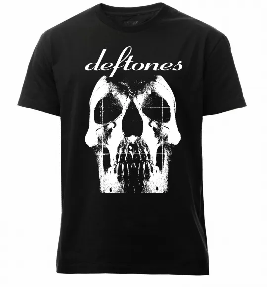 Чоловіча преміум футболка Deftones skull Чорний фото