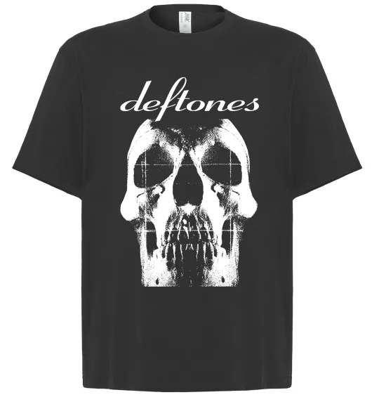 Футболка Оверсайз Deftones skull Черный фото