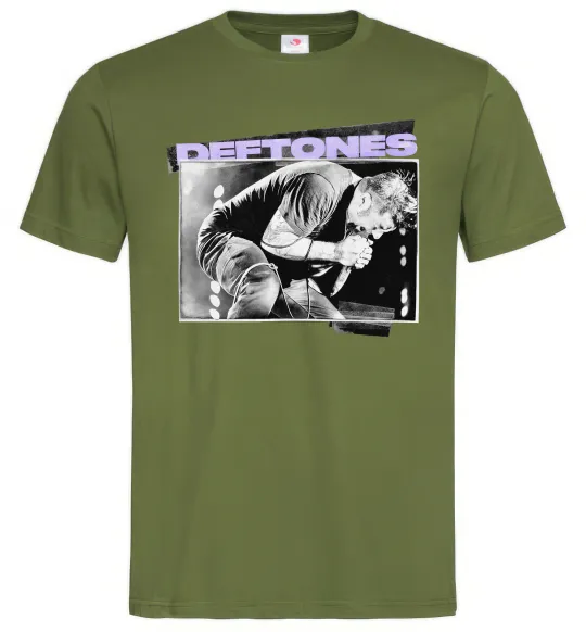 Мужская футболка Deftones photo Оливковый фото