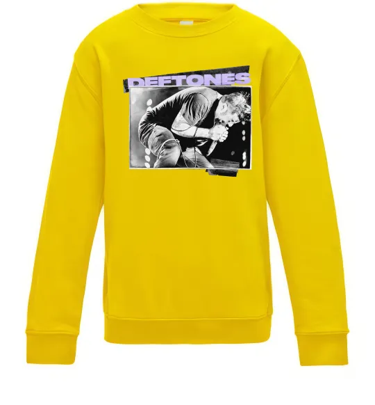 Детский Свитшот Deftones photo Солнечно желтый фото