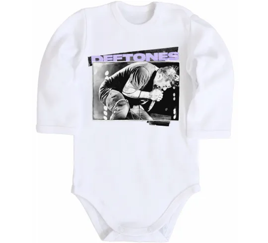 Детский боди Deftones photo Белый фото