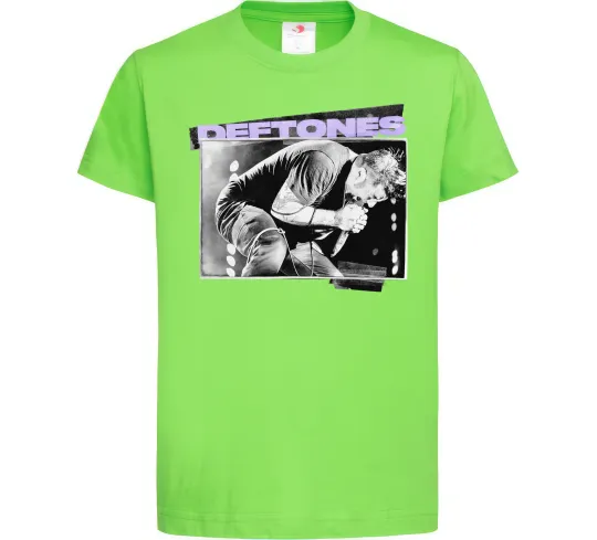Дитяча футболка Deftones photo Лаймовий фото