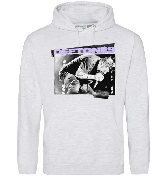 Чоловіча толстовка (худі) Deftones photo Сірий меланж фото
