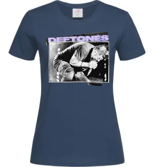 Женская футболка Deftones photo Темно-синий фото