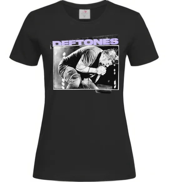 Женская футболка Deftones photo Черный фото