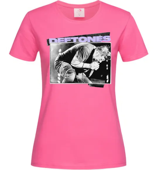Женская футболка Deftones photo Ярко-розовый фото