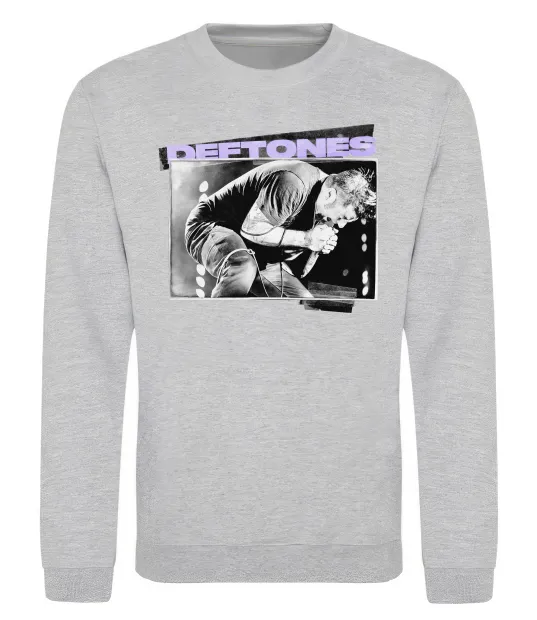 Свитшот Deftones photo Серый меланж фото