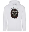 Чоловіча толстовка (худі) Deftones skull and roses Сірий меланж фото