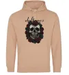 Чоловіча толстовка (худі) Deftones skull and roses Пісочний фото