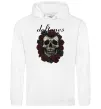 Женская толстовка (худи) Deftones skull and roses Белый фото