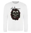 Світшот Deftones skull and roses Білий фото