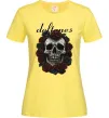 Жіноча футболка Deftones skull and roses Лимонний фото