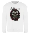 Світшот Deftones skull and roses Білий фото
