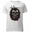 Чоловіча преміум футболка Deftones skull and roses Білий фото