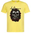 Мужская футболка Deftones skull and roses Лимонный фото