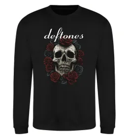 Свитшот Deftones skull and roses Черный фото