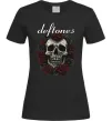 Жіноча футболка Deftones skull and roses Чорний фото