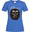 Жіноча футболка Deftones skull and roses Яскраво-синій фото