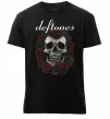 Чоловіча преміум футболка Deftones skull and roses Чорний фото