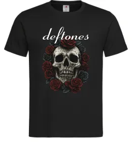 Мужская футболка Deftones skull and roses Черный Мужская футболка Deftones skull and roses Черный фото