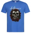 Мужская футболка Deftones skull and roses Ярко-синий фото