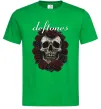 Мужская футболка Deftones skull and roses Зеленый фото