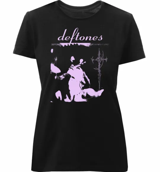 Женская премиум футболка Deftones saturday night Черный фото